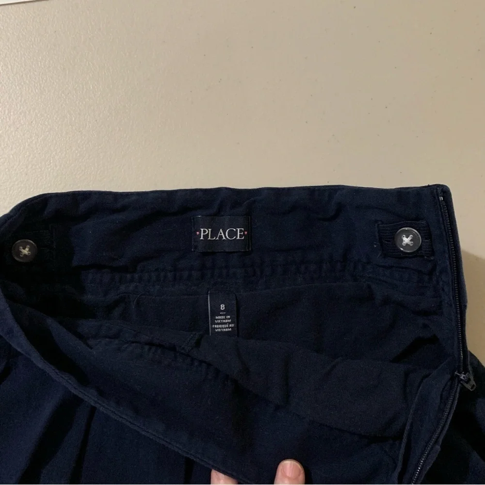 The Children’s Place Navy Blue School Uniform Pleated Skort. Size 8